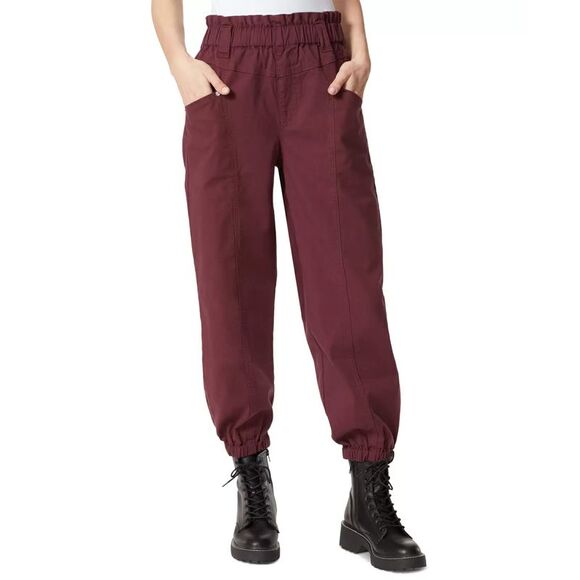 Frayed Paper Bag-gy Jogger Pants In Winetasting - 30 - Picture 1 of 3